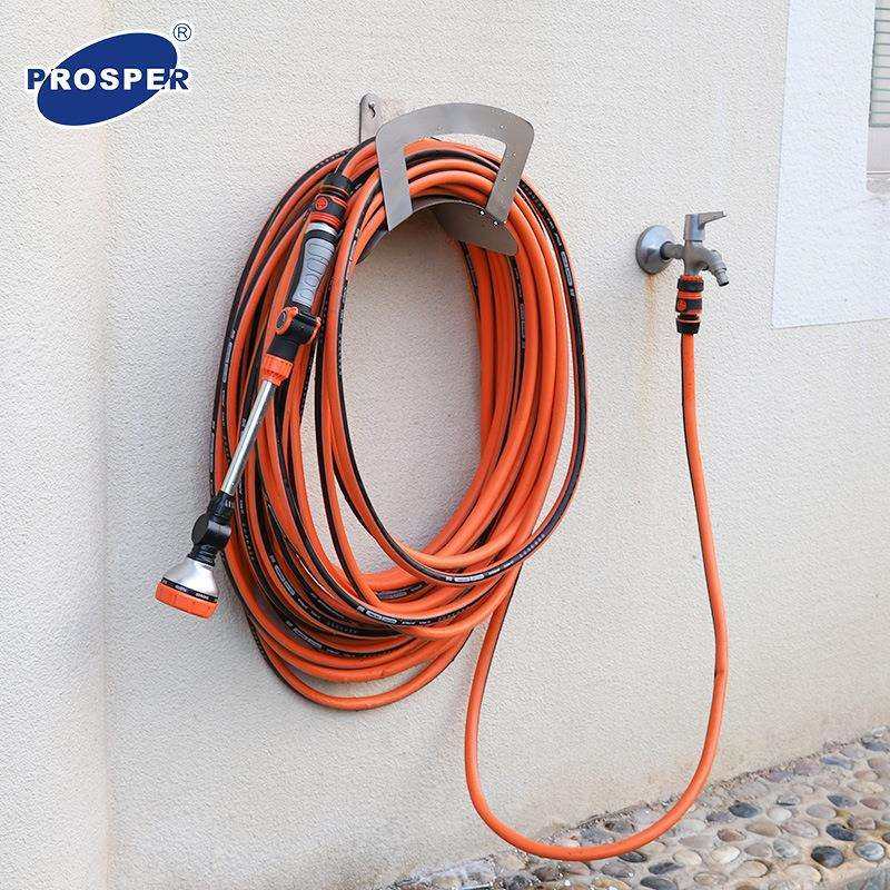 不锈钢挂墙壁浇花软管收纳架洗车水管绕管器卷管盘管金属支架