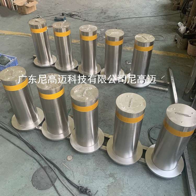 304不锈钢挡路庄219直径活动警示柱可移动路桩拆卸防撞电动升降柱