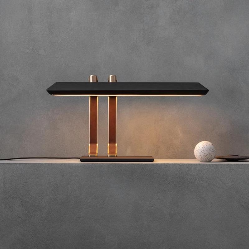 意式极简台灯发光透光护眼玄关设计师办公桌卧室床头简约灯