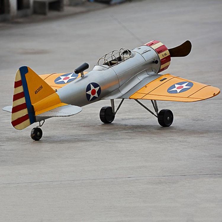 复古二战飞机模型大型落地战斗机摆件家居软装饰展馆楼盘道具
