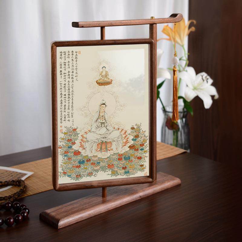 复古装饰摆件画框摆台创意国风剪纸书法黑胡桃木中式实木旋转相框,农机/农具/农膜,播种栽苗器/地膜机,淘宝优惠券,粉丝福利购,淘宝优惠卷