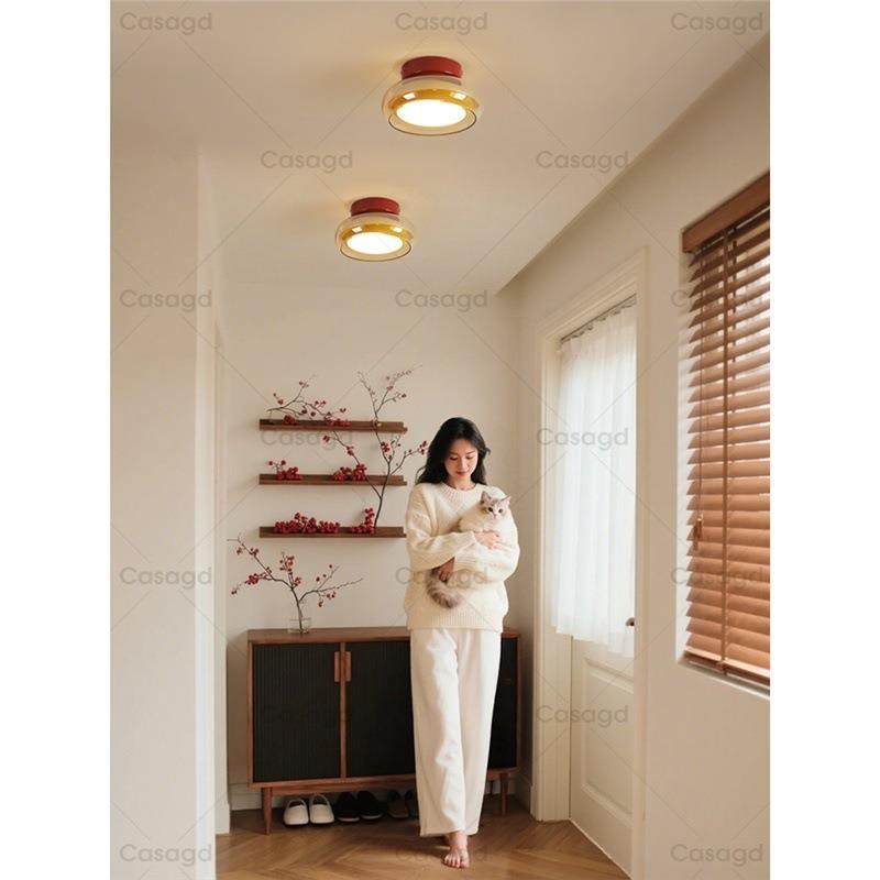 法式中古风艺术创意走廊过道灯奶油风入户玄关衣帽间吸顶灯CASAGD