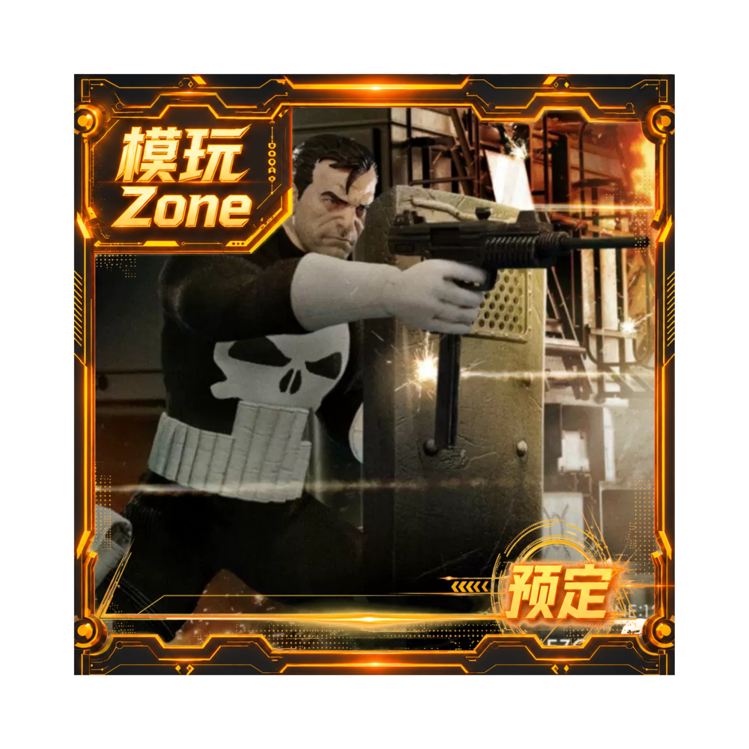 全款预定Mezco蚂蚁 ONE:12 漫威 惩罚者 1/12可动人偶6寸布衣