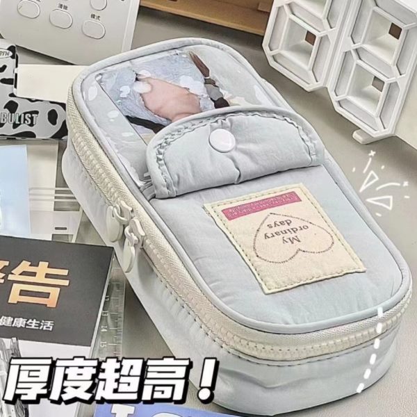 大容量孩日系笔袋女ins可爱多层铅笔盒文具文具袋立体收纳包包