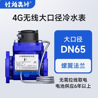 远传智能水表 4G/NB无线远程大口径工业法兰水表DN50/100 赠系统