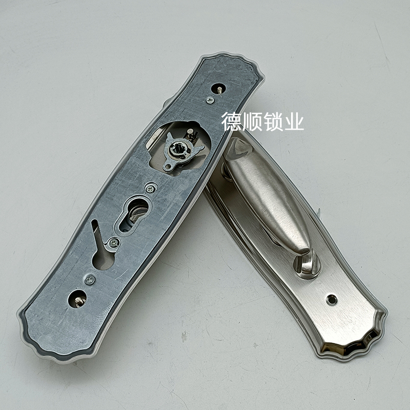 304不锈钢防盗把手家用大门锁拉手通用H型加厚花瓶面板锁具门配件
