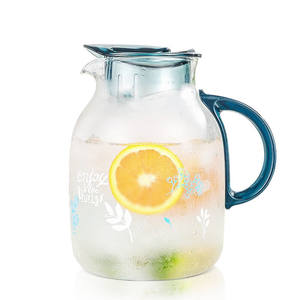 Lilac冷水壶耐热玻璃高硼硅凉水瓶果汁壶花茶壶加厚大容量蓝色200