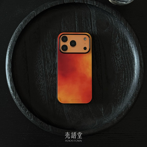「焦橙油桃」壳语堂新中式适用苹果iphone17Promax手机壳16Pro/15pro防滑华为安卓全包玻璃高级感小众手机壳