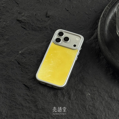 「松花柠黄」壳语堂新中式适用苹果iphone17Promax手机壳17pro/16Pro/15pro防滑全包玻璃高级感小众手机壳