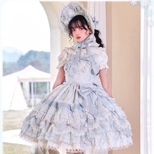 Lolita洋装华丽花嫁jsk吊带连衣裙圣诞节