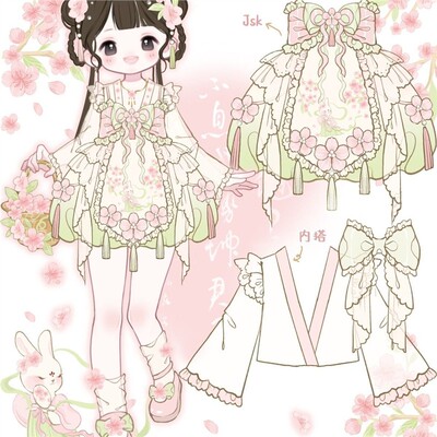泡泡熊原创设计中华风Lolita
