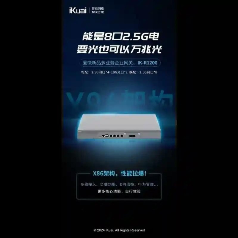 售前询价爱快IK-R1200 企业级2.5G网关 万兆议价