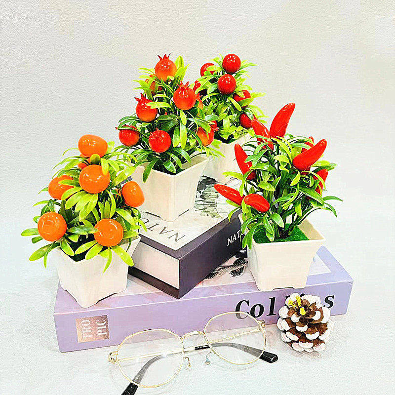 仿真盆栽假花盆景仿真水果小摆件新款9个小水果敞口盆小盆栽跨境,家居饰品,仿真植物盆景,淘宝优惠券,粉丝福利购,淘宝优惠卷
