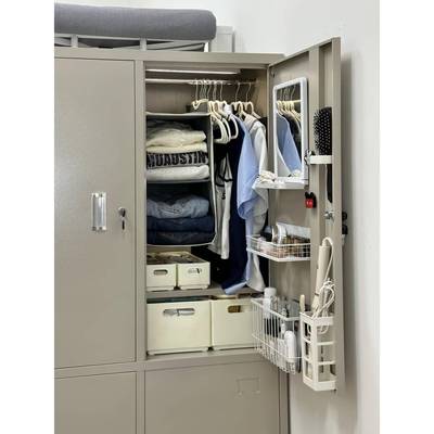 铁皮柜改造宿舍更衣柜收纳神器衣柜内分层收纳架衣服整理置物挂袋