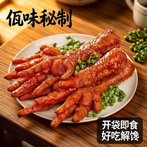 年货零食虎皮凤爪追剧解馋小吃