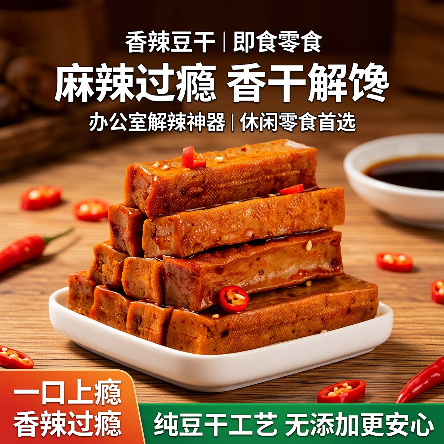 香辣豆干零食休闲麻辣小吃豆干办公解馋即食香干食品豆干辣味零食