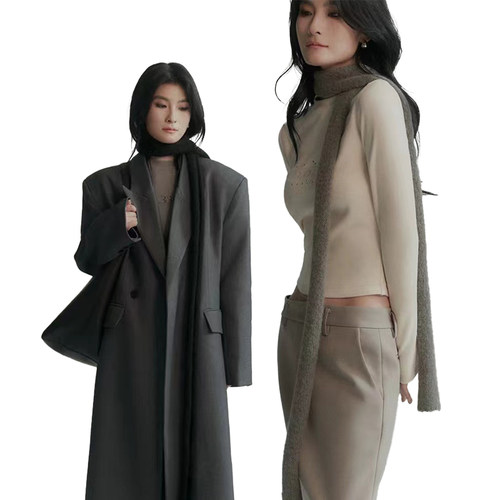 EVOL33ESPK纯色长围巾四季