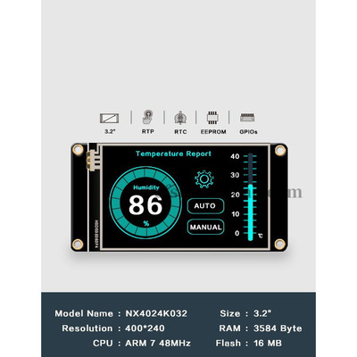 Nextion NX4024K032 3.2寸人机交互界面HMI增强型英文版官方正版