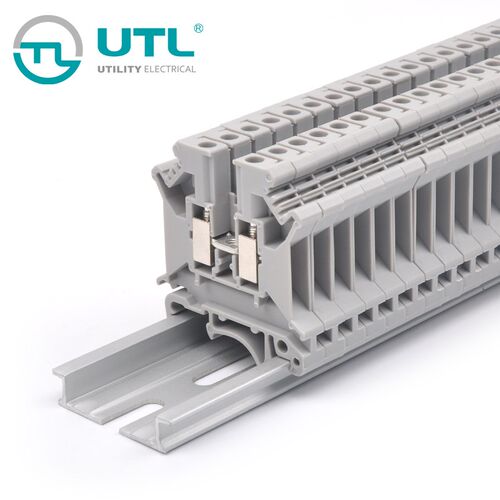 Utl Jut1-4端子排连接卡钳螺钉轨型铜端子Ul/Tuv