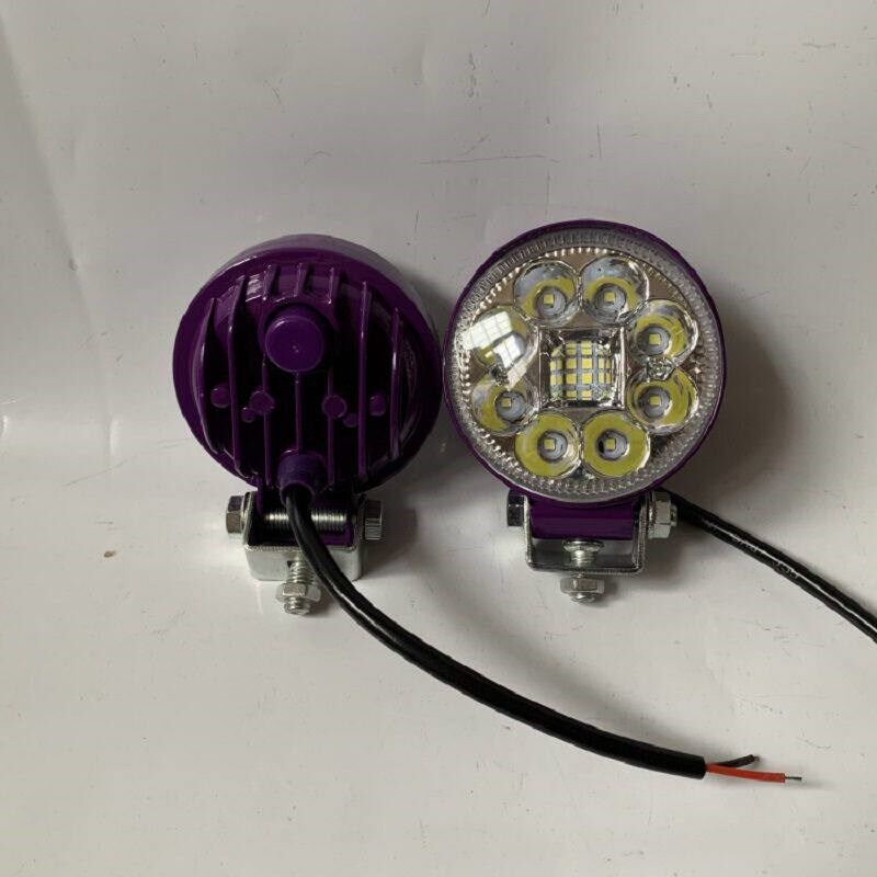 3寸圆大视野汽车货车12V24V倒车灯侧灯腰灯超亮射灯边灯真空灯