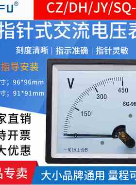SQ-96指针式交流电压表DH/CZ96/96L1/450V300V 500V12KV10KV/100V