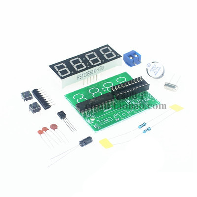 4位数字电子钟单片机数字钟DIY电子制作套件c51四位时钟散件