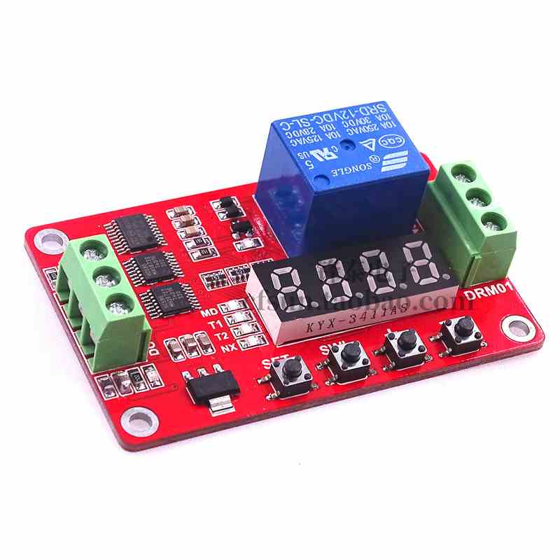 一路多功能继电器模块/延时/自锁/循环/定时/时间继电器/5V12V24V