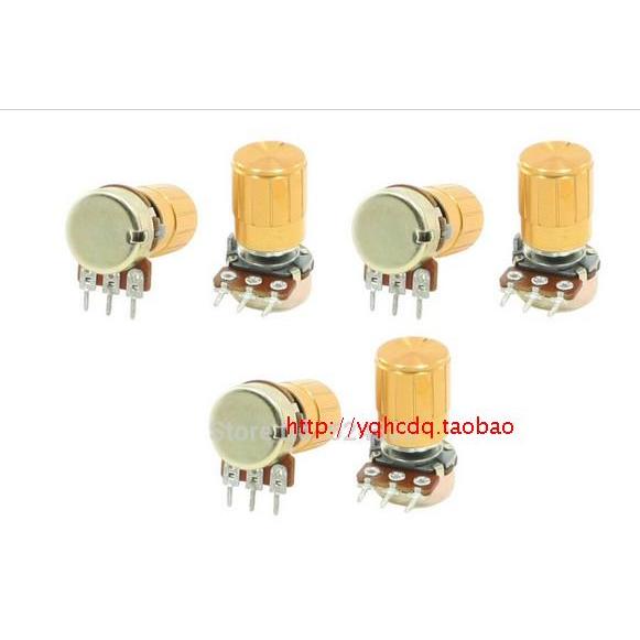 WH148电位器单联可调电位器 B1K B2K B5K B100K B20K B50K带旋钮