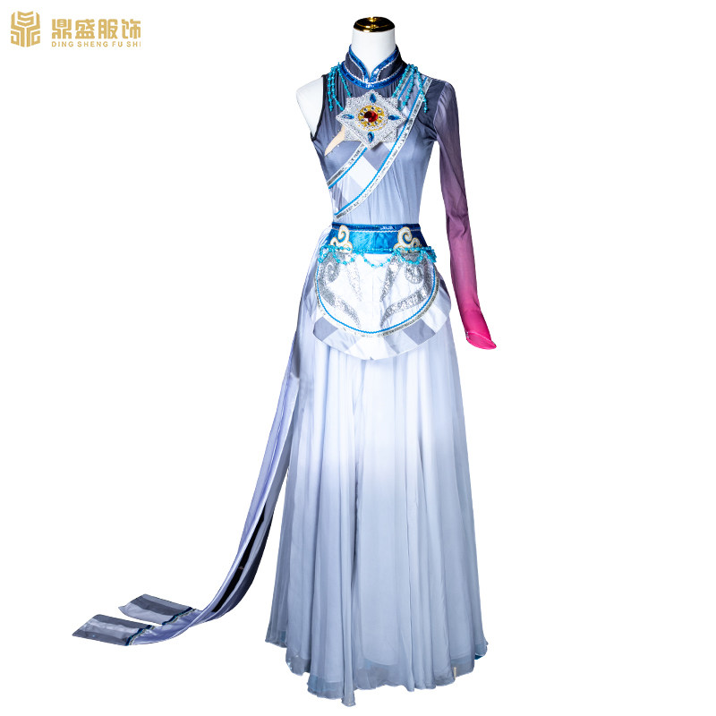 现货速发天浴舞蹈服装藏族卓玛少数民族风套装成人开场舞大摆裙表