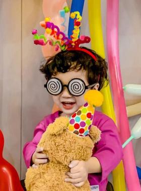 快速发货儿童生日帽搞怪眼镜GOOD彩色创意眼镜生U日派对聚会气氛