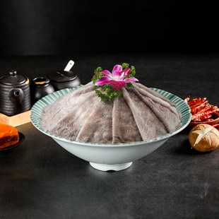 快速发货密胺仿瓷高脚碗火锅店装肥牛羊肉斗笠碗特色毛Y肚鸭肠鱼