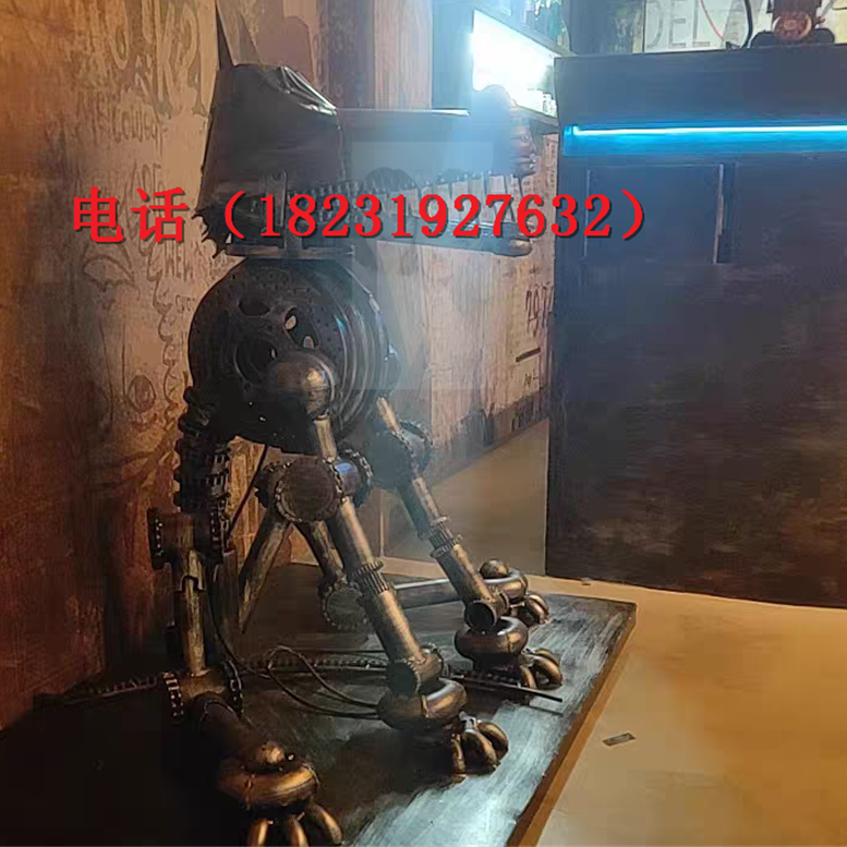创意复古怀旧纯手工工艺品装饰工业风个性餐厅圣诞节模型铁艺摆件