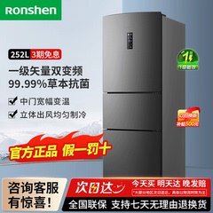 Ronshen/容声 BCD-252WD18NP 252升三开门电冰箱变频风冷一级能效