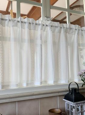 韩式古式隔断镂空窗帘窗纱20210608帘飘窗不透魔人术贴免打孔日门