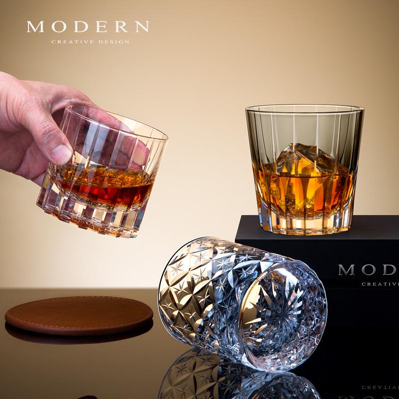 摩登MODN轻奢威士忌酒杯水晶杯工手洋酒杯高级0089结婚乔迁领导E