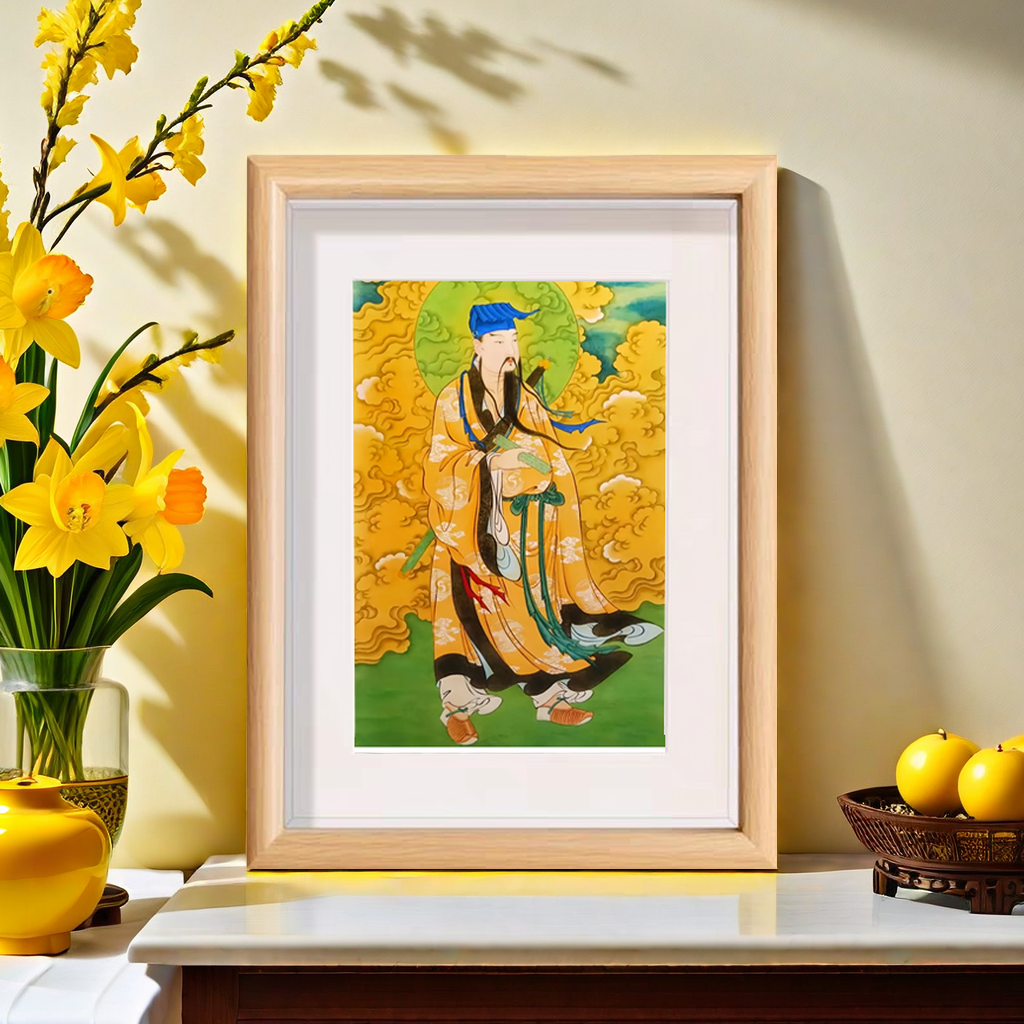 吕祖画像摆件八仙吕洞宾神仙画孚佑帝君道家纯阳祖师神像供奉摆台