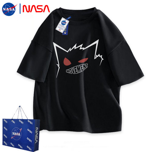 NASA联名宝可梦t恤男款动漫夏季