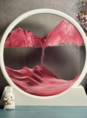 流沙画摆件沙漏办公室客厅桌面卧室书桌国风男女生日礼物创意装饰