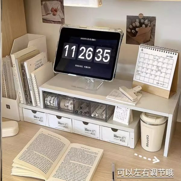 架书桌办公桌台式显示器上置宿舍桌笔记本电脑增高架桌面收纳架物
