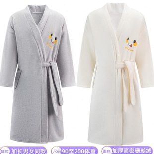 厚可穿浴袍男女速干比秋冬浴衣 纯棉浴巾系带吸水大人家用洗澡新款