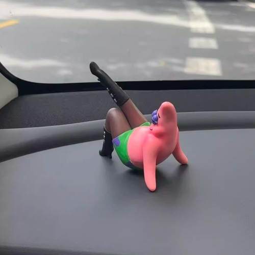 黑丝派大星桌面摆件客厅装饰电视柜家居好物可爱搞怪车载创意手办