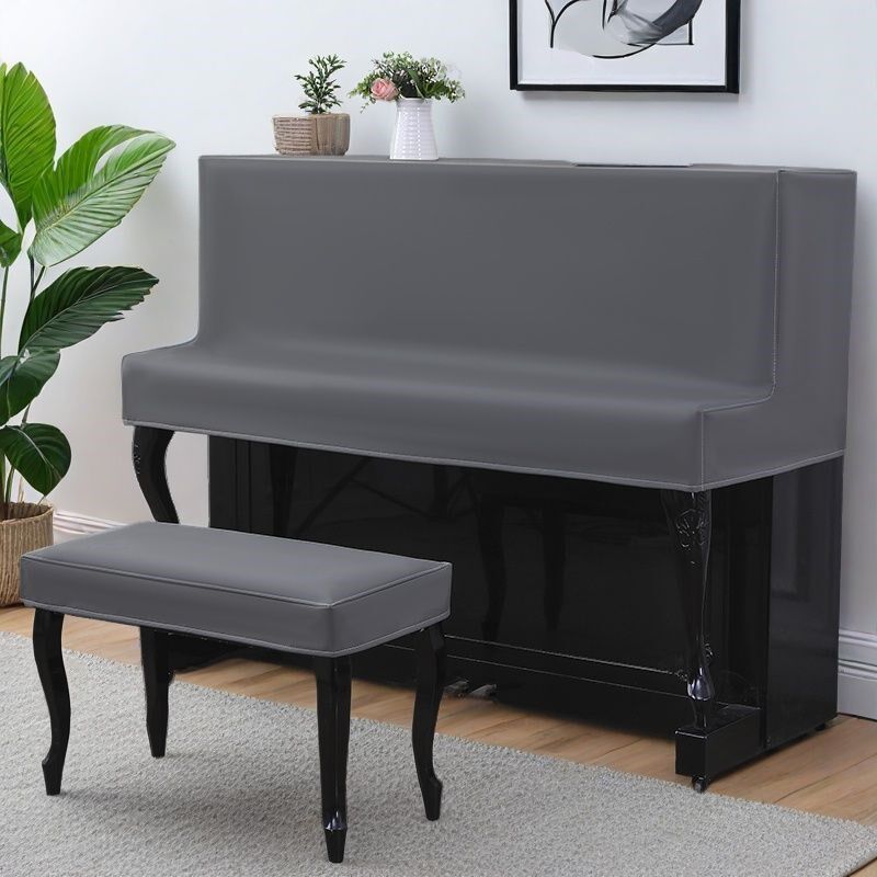 防猫抓防水不沾毛猫抓皮高档钢琴防尘罩防尘盖布现代凳套弹琴免取