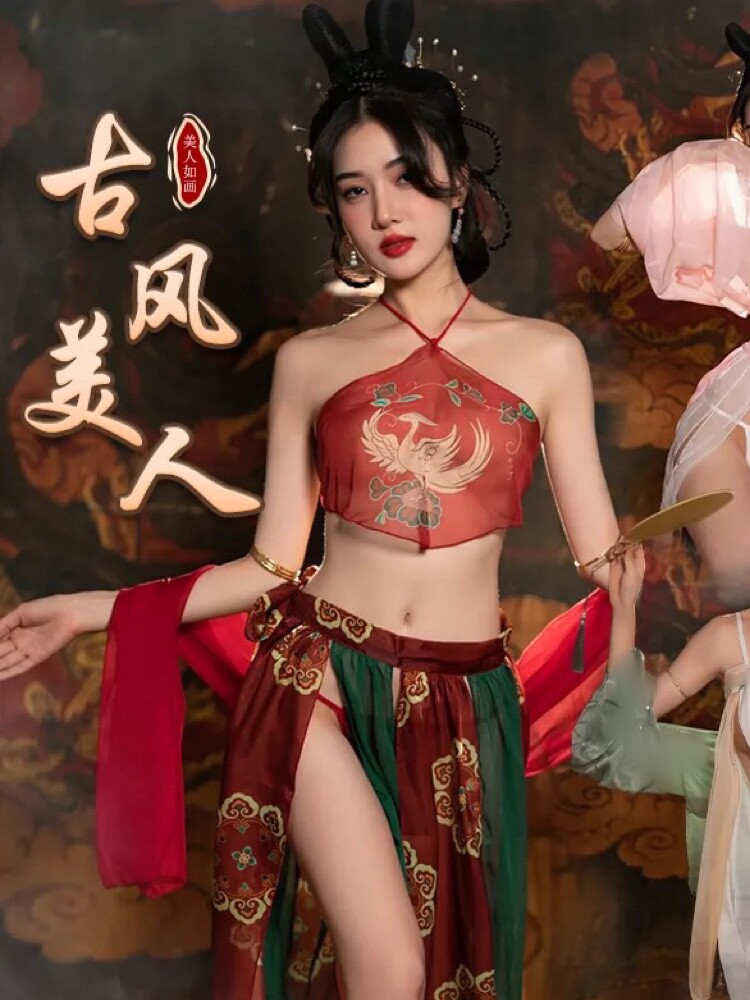 新款 2023夏装两件套汉服长裙中国风女装复古改良旗袍雪纺连衣裙