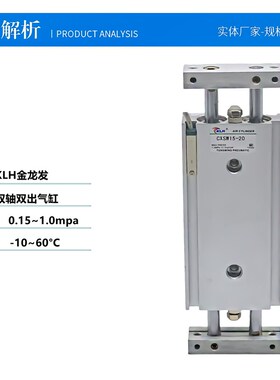 CXSWM CXSW10/20/25/32-10-20-50-100通杆双杆导杆挡板滑台气缸