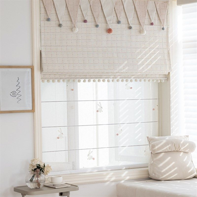 2025新款奶油多巴胺儿童房罗马帘日夜帘飘窗升降窗帘拉卷式遮光,居家布艺,定制窗帘,淘宝优惠券,粉丝福利购,淘宝优惠卷