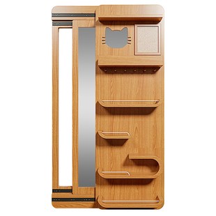 日系诧寂风电表遮挡箱装饰画多功能组合可推拉多用置物架配电箱架