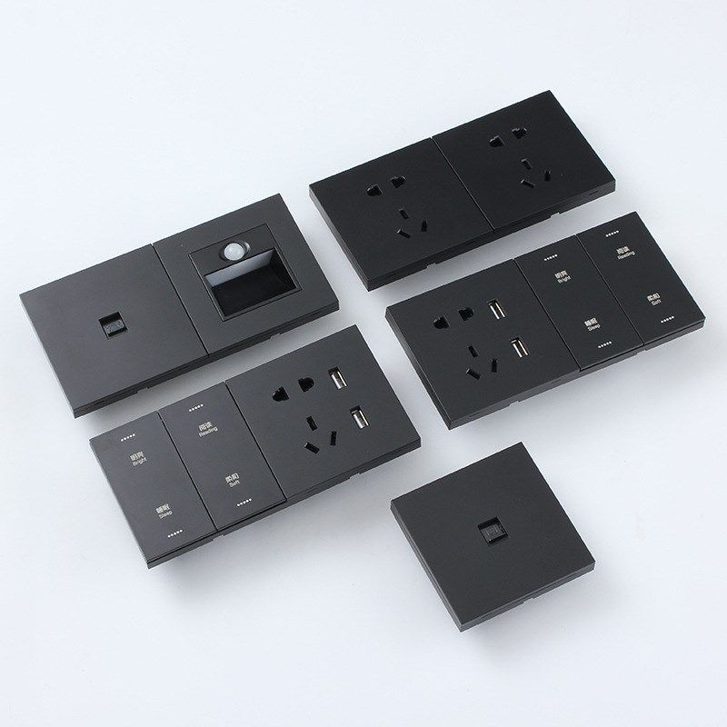 竖版酒店智能开关插座定制宾馆民宿客房床头控制面板连体组合轻触