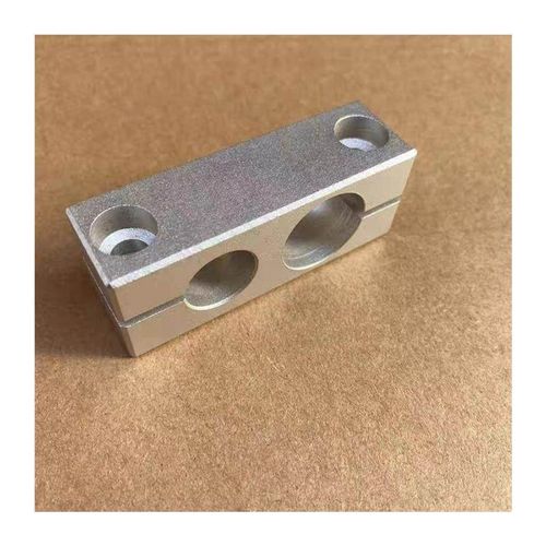 双孔平行连接件同向支柱固定夹光轴连接块钢管轴承夹块夹座保护套