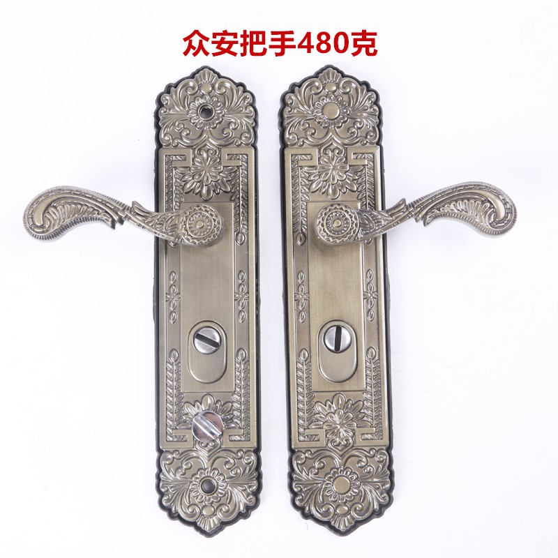罗普斯金 执手门锁 铝合金门w锁 防盗门锁 执手大门锁 古铜AB门锁