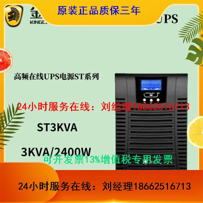 金武士ST3KVA 不间断UPS电源C3K 稳压 3000VA/2400W 带12台电脑